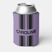 カスタムバイオレットパープルブラックオートレーススポーツストライプ 缶クーラー (缶裏面)