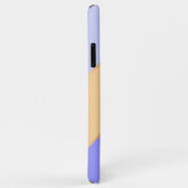 カスタムバイオレットパープルブルーパステルイエローストライプズ Case-Mate iPhoneケース (裏面/右)