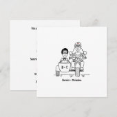 カスタムバイクとシデカ結婚ーの 招待状 (正面/裏面)