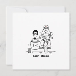 カスタムバイクとシデカ結婚ーの 招待状