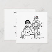 カスタムバイクとシデカ結婚ーの 招待状 (正面/裏面)