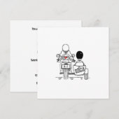 カスタムバイクとシデカ結婚ーの 招待状 (正面/裏面)