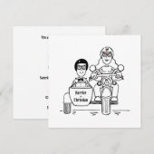 カスタムバイクとシデカ結婚ーの 招待状 (正面/裏面)