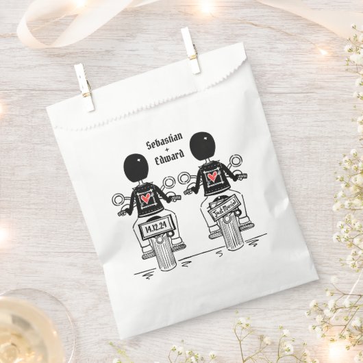 カスタムバイクもしくは自転車に乗る人ツールームズオートバイ結婚ズ フェイバーバッグ (クリップ留めされた状態)