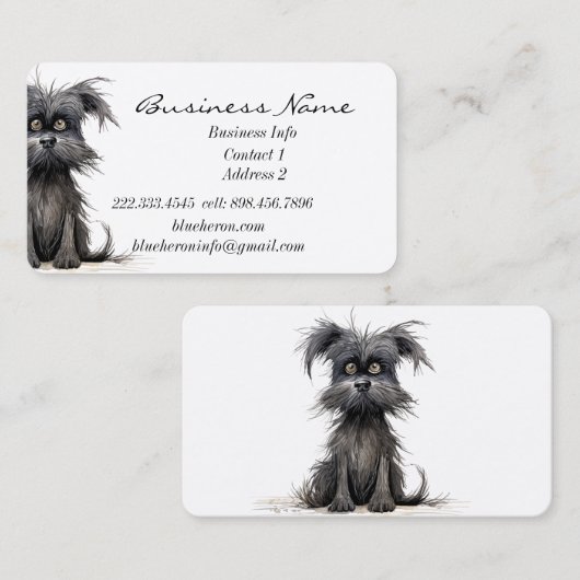 カスタムバイクサッドドッグパピーアート 名刺 (正面/裏面)