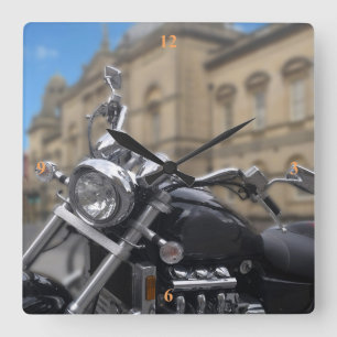 カスタムバイク入り。 スクエア壁時計