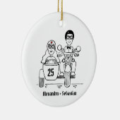 カスタムバイク&シデカ結婚ルの記念日 セラミックオーナメント (右)