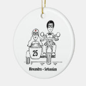 カスタムバイク&シデカ結婚ルの記念日 セラミックオーナメント (左)