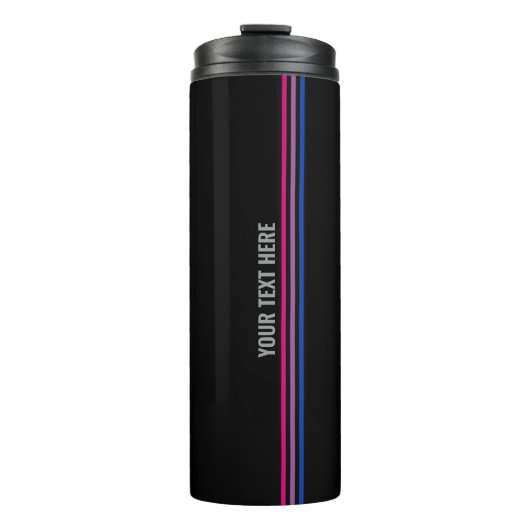 カスタムバイセクシャル国旗の色ストライプLGBT タンブラー (正面)