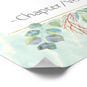 カスタムバイブル聖句ウォールデコーユーカリプタスリーフ ポスター (角)