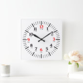 カスタムバイリンガル英中国の語/数字キャラクター スクエア壁時計 (ホーム)