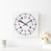 カスタムバイリンガル英語/時スペインの計 スクエア壁時計 (ホーム)