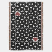 カスタムバウハウスジオメトリックバレンタインデー スローブランケット (正面縦)