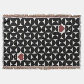 カスタムバウハウスジオメトリックバレンタインデー スローブランケット (正面)