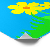 カスタムバケーションバイブルスクールフラワーズ ポスター (角)