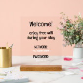 カスタムバケーションレンタルホームWifi手順 アクリルサイン (ウェディング)