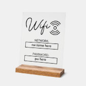 カスタムバケーションレンタルホームWifi手順 アクリルサイン (傾斜)
