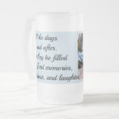 カスタムバケーション写真パーソナライズされたビールすり付きマグカップ フロストグラスビールジョッキ (正面左)