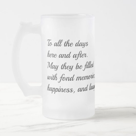 カスタムバケーション写真パーソナライズされたビールすり付きマグカップ フロストグラスビールジョッキ (左)