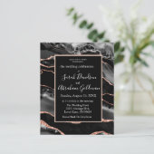 カスタムバジェットブラックアゲート結婚式招待状 (スタンド正面)