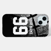 カスタムバスケットボールのジャージ番号iPhone 15ケース Case-Mate iPhoneケース (裏面 (横))