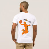 カスタムバスケットボールの写真 – バスケットの王 Tシャツ (裏面フル)