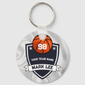 カスタムバスケットボールスポーツチームキーチェーン キーホルダー (正面)