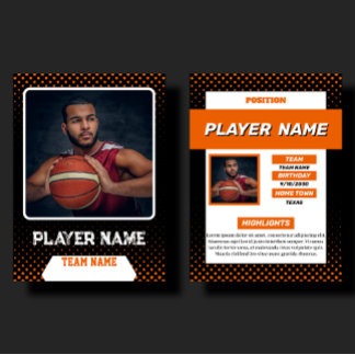 カスタムバスケットボールトレーディングカード選手プロフィール コーリングカード