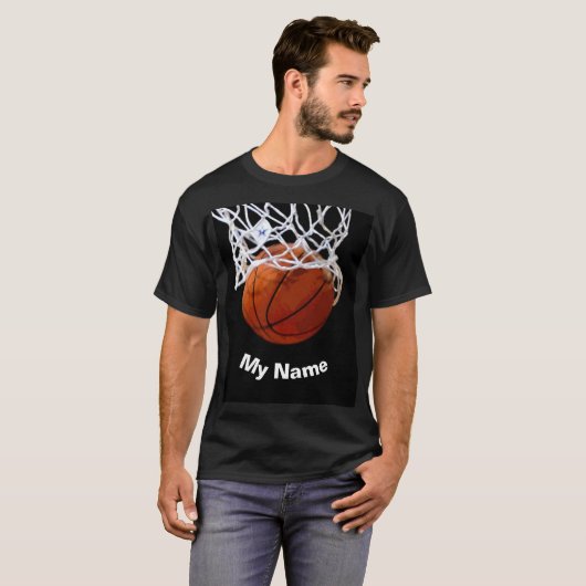 カスタムバスケットボールネームグッズ Tシャツ (正面フル)