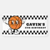 カスタムバスケットボールバースデーパーティービニールアウトドア 横断幕 (横)