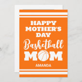 カスタムバスケットボールマママザーズデイフォトフラットカード (正面/裏面)