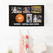 カスタムバスケットボール写真選手チーム名年 横断幕 (インサイチュ)