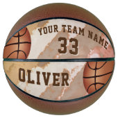 カスタムバスケットボール選手の名前番号チーム バスケットボール (正面)