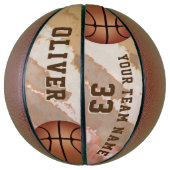 カスタムバスケットボール選手の名前番号チーム バスケットボール (縦)