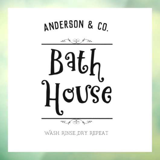 カスタムバスハウスラバトリーウォッシュリンス乾式リピート ウィンドウサイン (シート3)