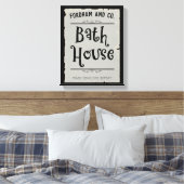 カスタムバスハウスラバトリーウォッシュリンス乾式リピート キャンバスプリント (インサイチュ (寝室))