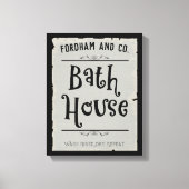 カスタムバスハウスラバトリーウォッシュリンス乾式リピート キャンバスプリント (正面)