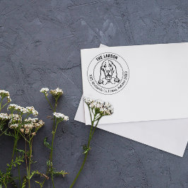 カスタムバセットハウンドドッグ差出人住所 ラバースタンプ