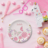 カスタムバタフライフローラ紙プレート ペーパープレート (パーティー)