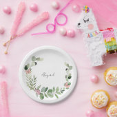 カスタムバタフライベビーシャワー ペーパープレート (パーティー)