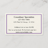 カスタムバタフラパーソナライズされたイ名刺 名刺 (裏面)