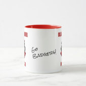 カスタムバダーマスコット |赤 – 学校大学チーム マグカップ (中央)