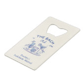 カスタムバチェロレッテブルーボトルオープナー クレジットカード栓抜き (裏面アングル)