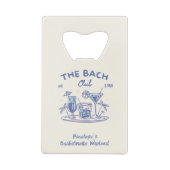 カスタムバチェロレッテブルーボトルオープナー クレジットカード栓抜き (裏面)