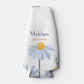 カスタムバチェロレッテホワイトデイジーフローラ ボトルクーラー (正面)