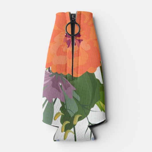 カスタムバチェロレッテホワイトデイジーフローラ ボトルクーラー (裏面)