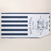 カスタムバチェロレッテモダンビーチタオル ビーチタオル (正面)