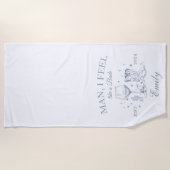 カスタムバチェロレッテモダンビーチタオル ビーチタオル (正面)