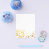 カスタムバックグラウンドヴィンテージバラフローラフェイク金ゴールド チラシ (シングル)