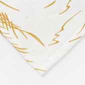 カスタムバックグラウンドヴィンテージバラフローラフェイク金ゴールド フリースブランケット (角)